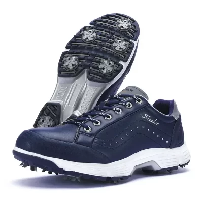 2023 Men's Golf Men Sneakers Leather Professional Training Golf Shoes Waterproof Breathable BOA Spin Buckle Sports Casual Shoes