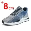 Men Heightening Shoes Elevator Shoes Hidden 6CM Height Increase Shoes For Male Casual Breathable Sports Sneakers Taller Men