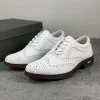 Professional Golf Training Mens White Genuine Leather Golf Shoes for Men Anti Slip Gym Sneakers Man Leather Golf Sneakers Mens